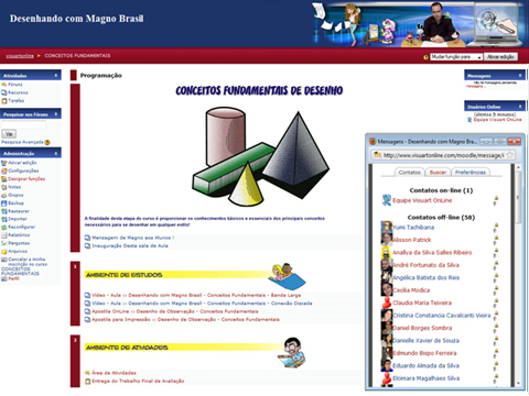 Visuart OnLine: Entrada da sala de aula virtual